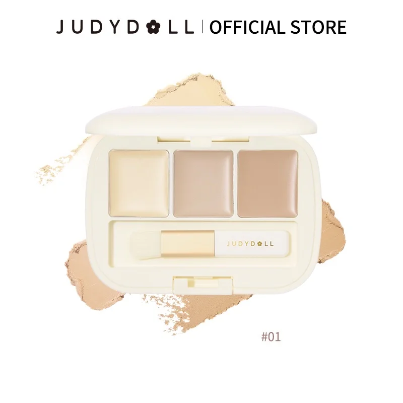 

Judydoll Three-Color Concealer Palette Blemishes Spots Acne scars Covering Tear troughs Filling