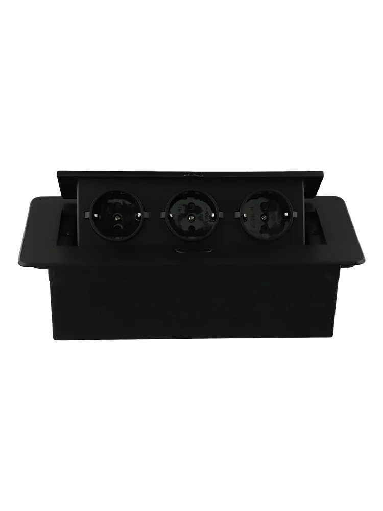 Recessed Socket Panel Alloy Recessed Built-in Socket Table Power Strip Hidden Socket Worktop Electrical Socket Accessories