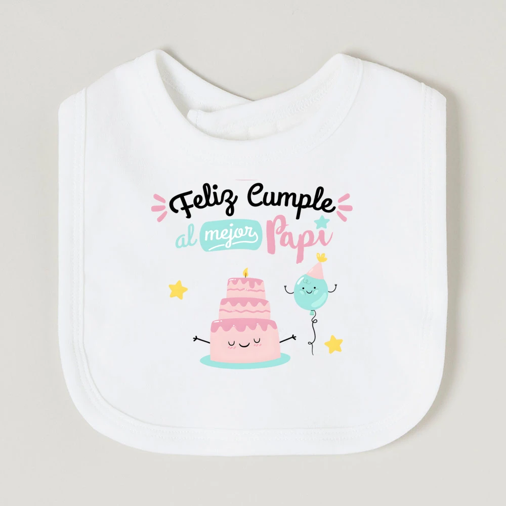 Feilz-Bavoir en coton doux et confortable pour bébé, serviette de salive pour nouveau-né, motif imprimé Papi, meilleure surprise pour papa