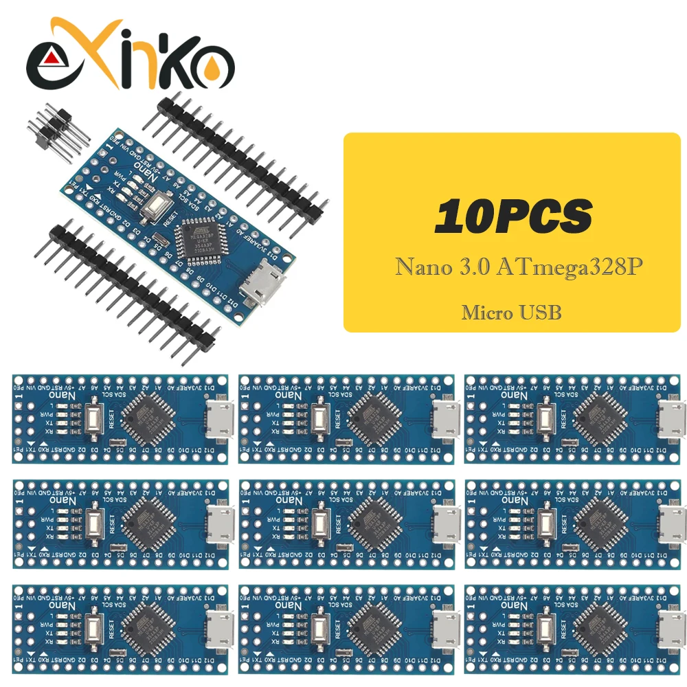 1-10PCS Type-C / Mini USB Nano 3.0 With the bootloader compatible Nano controller for arduino CH340 USB driver 16Mhz ATMEGA328P