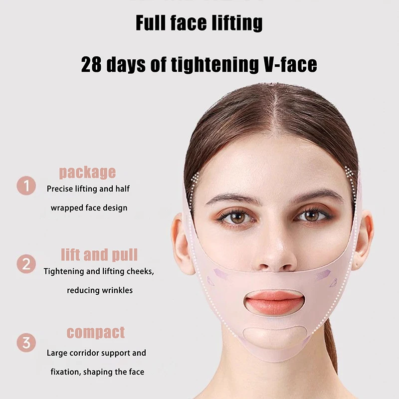 Chin Cheek Slimming Bandage V Shaper V Line Lifting Mask Face Lifting Anti Wrinkle Strap Band Sleeping Mask Beauty Health`~