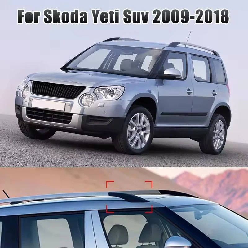 Roof Rack Cover For Skoda Yeti SUV 2009-2018 Roof Luggage Bar Rail End Shell Cover Replacement 5LD860146-GT5 5LD860145-GT5