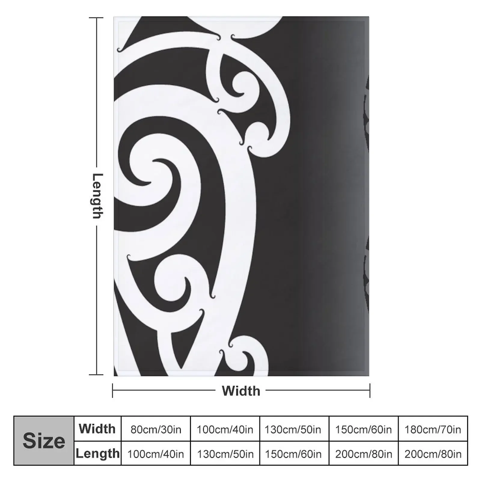 Black and White Layered Maori Koru Design Throw Blanket Weighted Quilt Summer Beddings Hairys Blankets