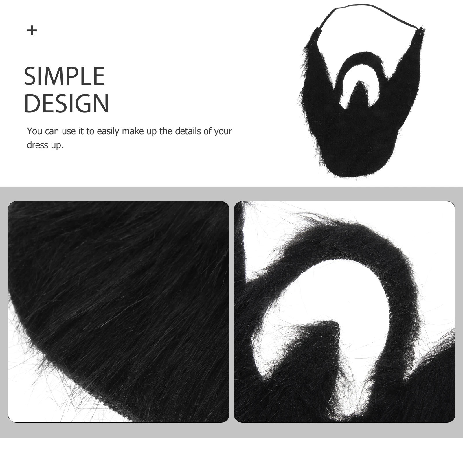 2 pezzi baffi finti barba costume barba per uomini bambini festa di Halloween cosplay puntelli foto corda elastica baffi per bambini