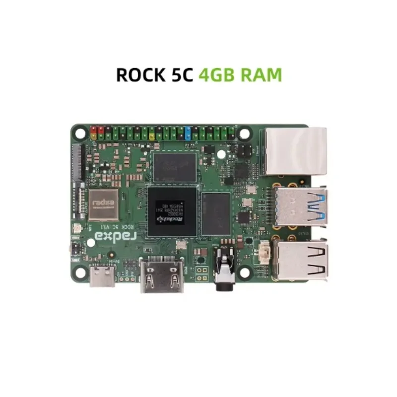 BoMaSRadxa Mini Main Board ROCK 5C RK3588S2/RK3582 SBC Raspberry Pi 5 Alternative