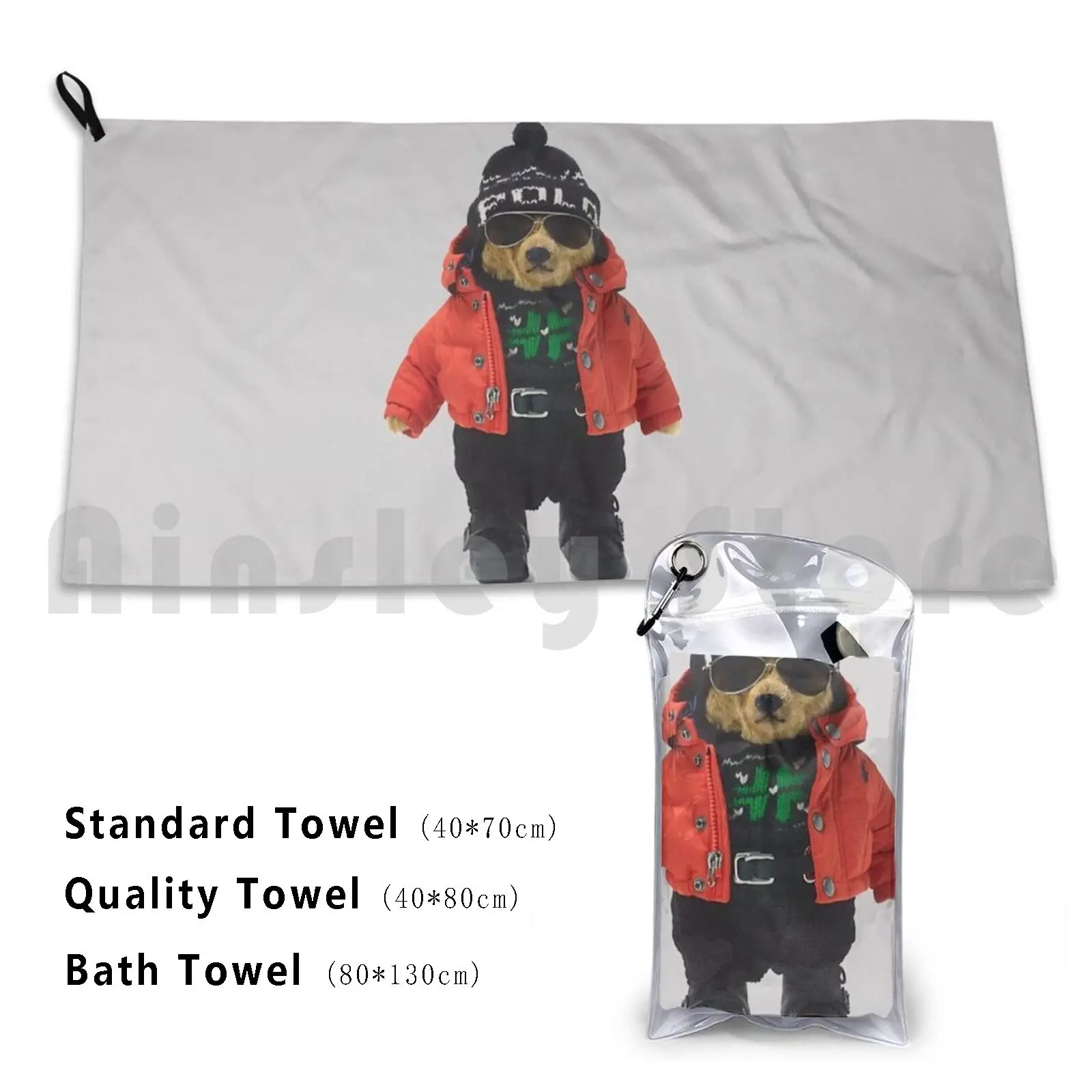 Untitled Beach Towel Quick Dry Quality Towel Preppy Smart Teddy Bear Vintage Fashion Fashionable School Hip Hop Blazer