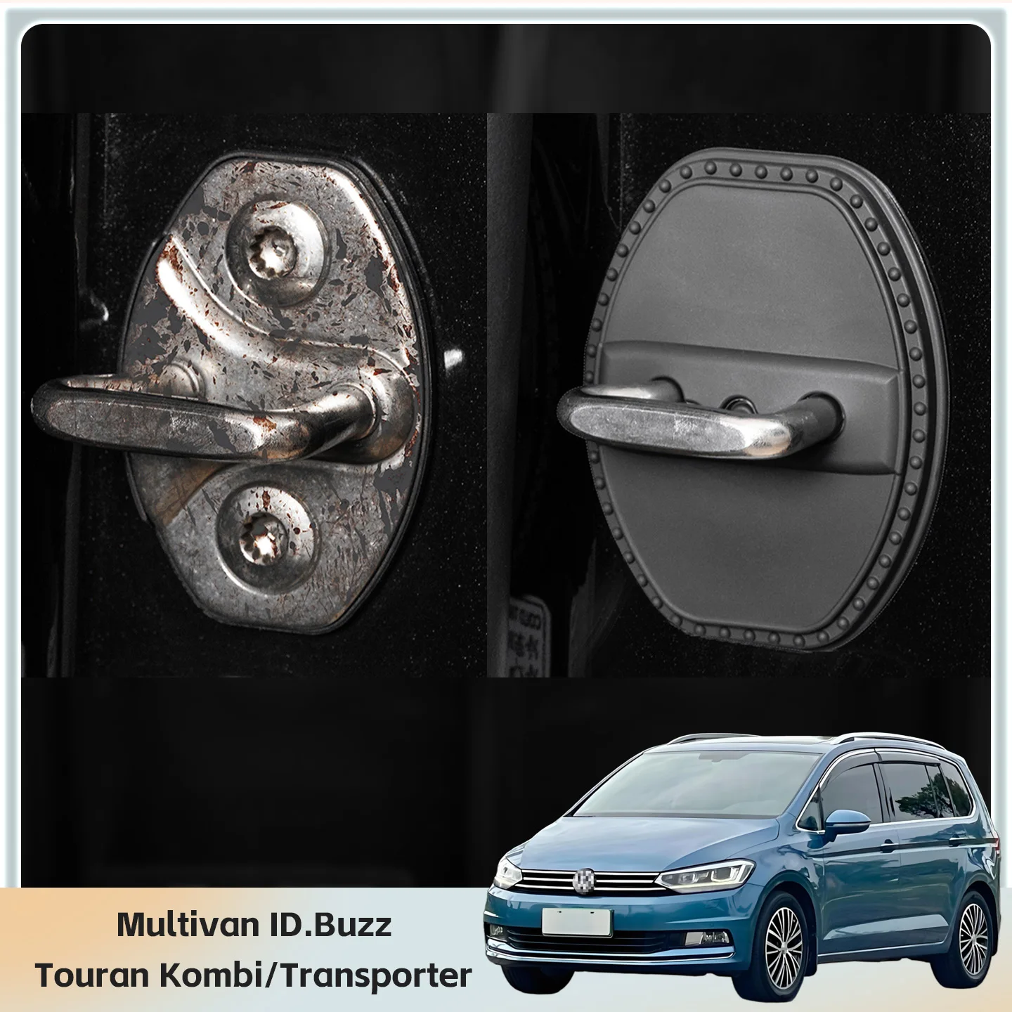 

2/4 шт. силиконовые защитные накладки на замки дверей автомобиля для Volkswagen Multivan ID.Buzz Touran Kombi/Transporter