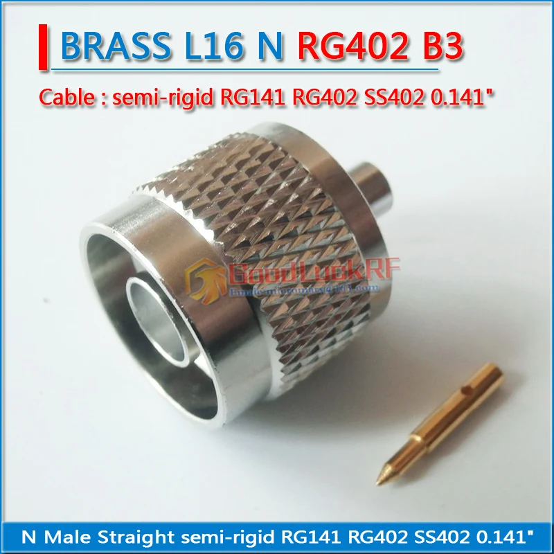 RF Connector Coax L16 N Male Plug Solder For Semi Rigid.141