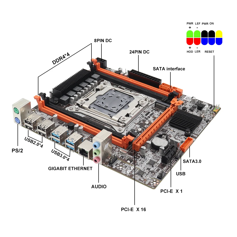 Imagem -03 - Motherboard Slot Grupo Lga20113 Usb 3.0 Nvme M.2 Ssd Ddr4 Reg Memória Ecc Inter Xeon e5 2640 Processador v4 X99