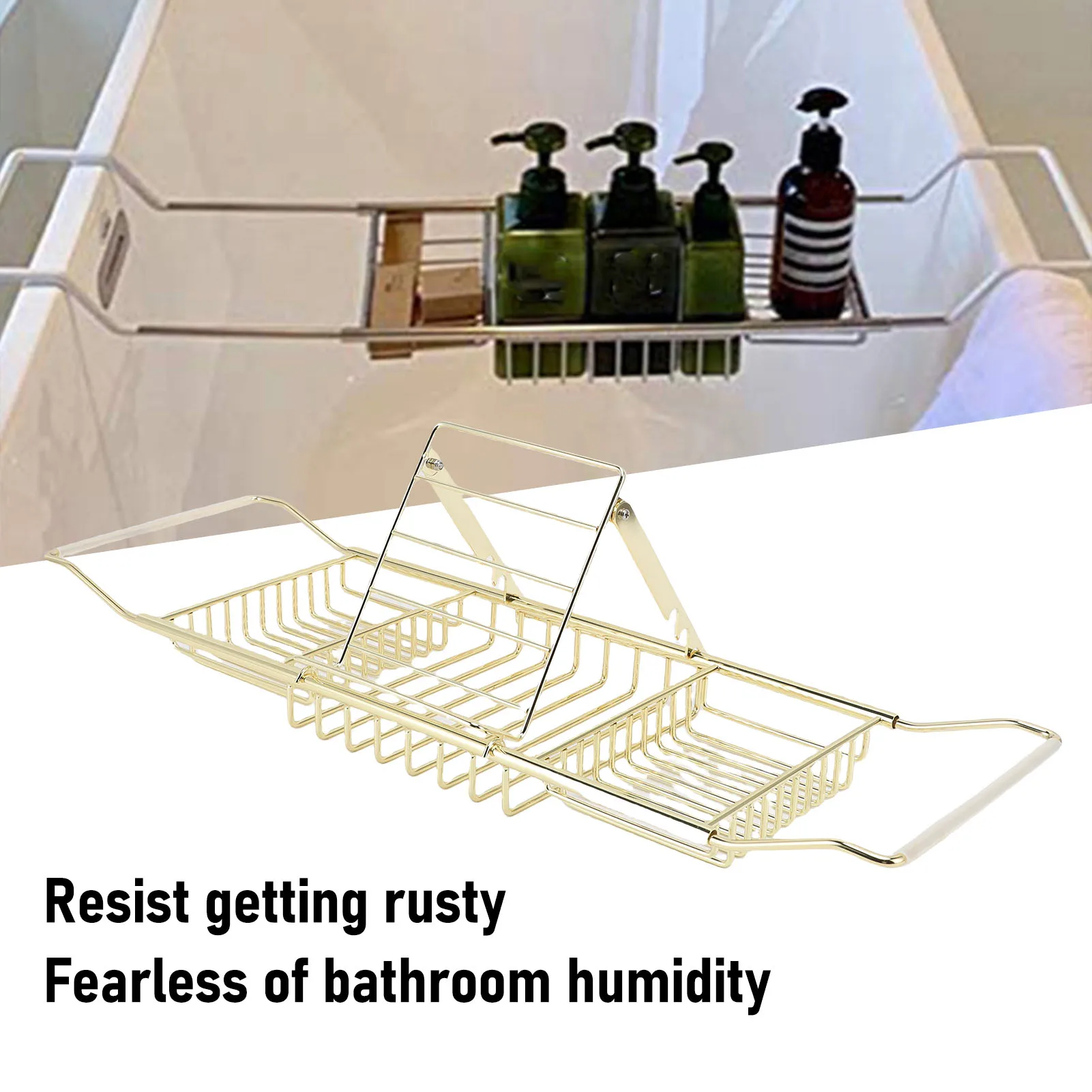 

Подставка-органайзер для душа из нержавеющей стали, расширяемая, надставная на ванну, с держателем для телефона, для мыла и шампуня