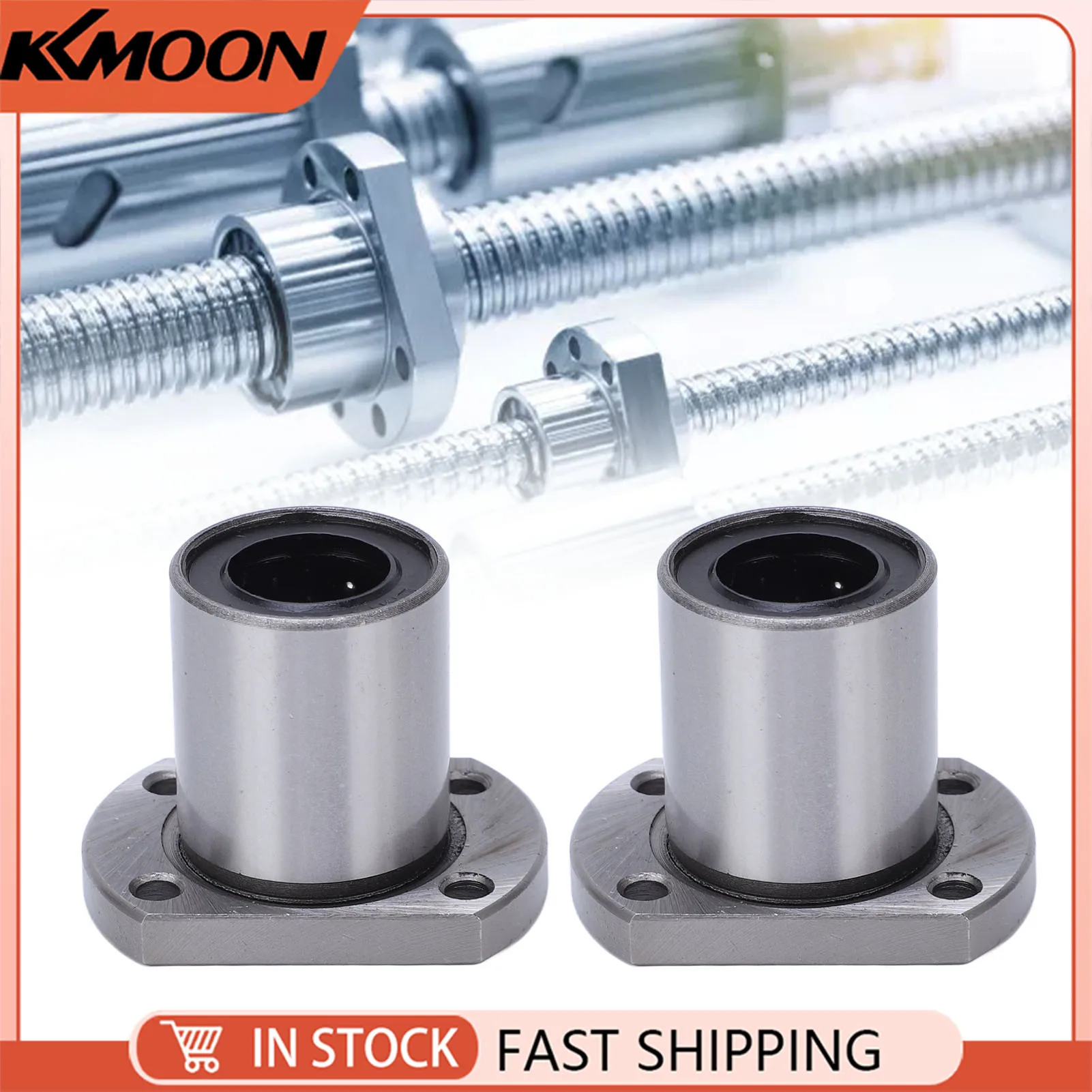 

2PCS Oval Flange Linear Ball Bearing for CNC Linear Motion Axes Inner Diameter 16mm LMH16UU
