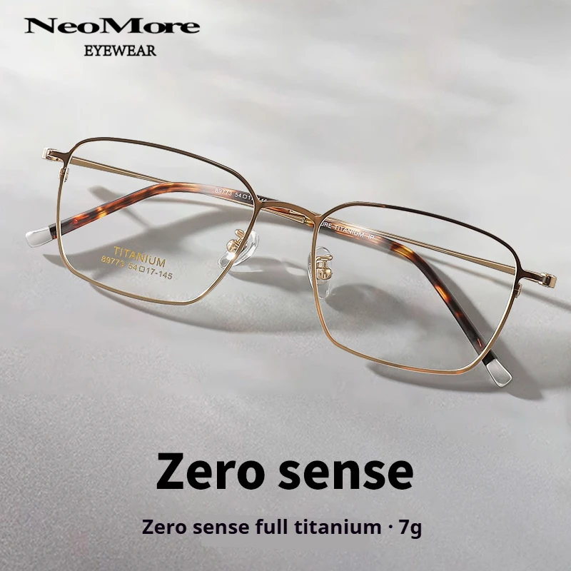 

High-quality Pure Titanium Glasses Ultra Light Square Eyeglasses Frame Retro Prescription Multifocal Myopia Eyewear Spectacles