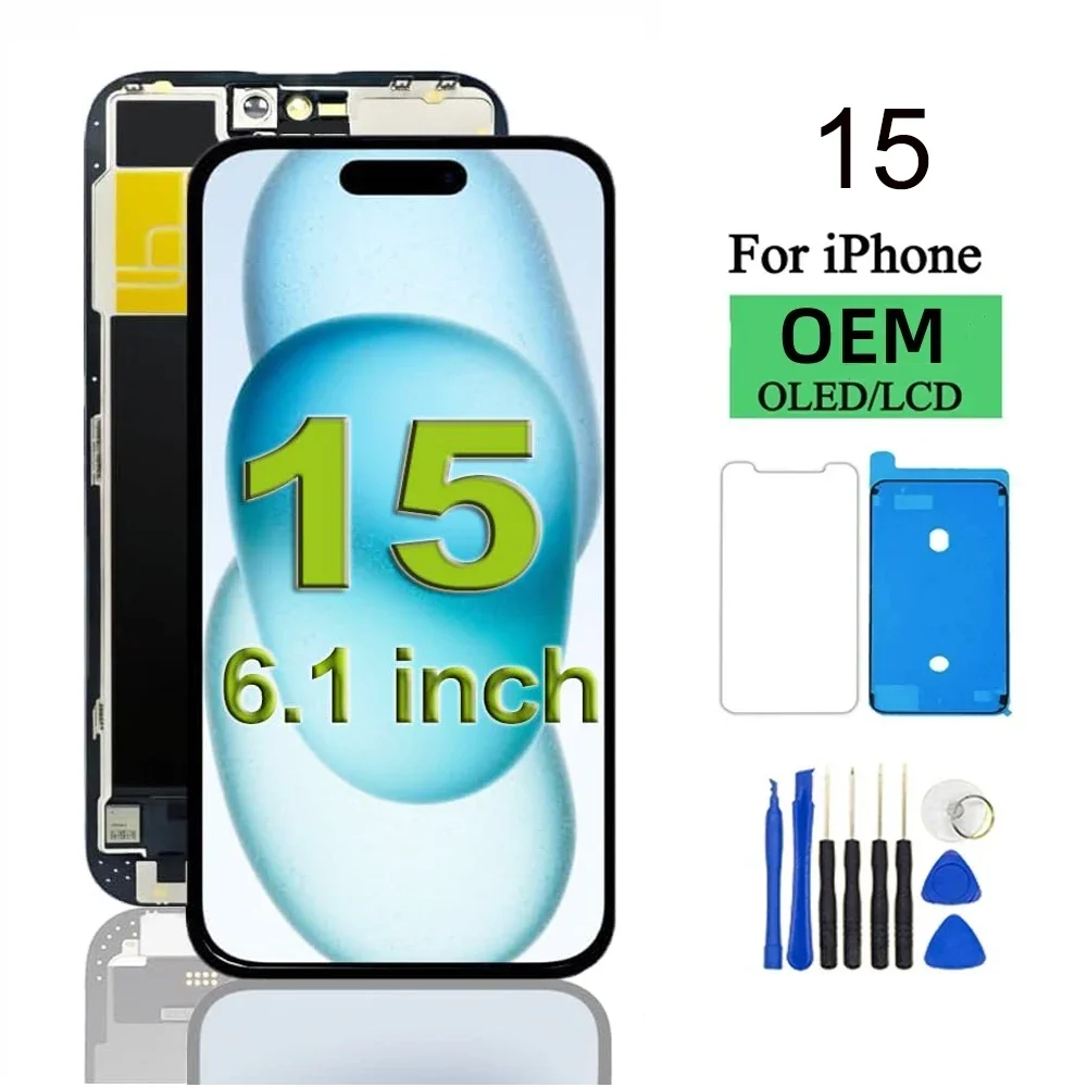 

incell Pantalla для Iphone 15, ЖК-дисплей, преобразователь сенсорного экрана в сборе для Iphone 15 A3090 A2846 A3089 A3092, замена ЖК-дисплея