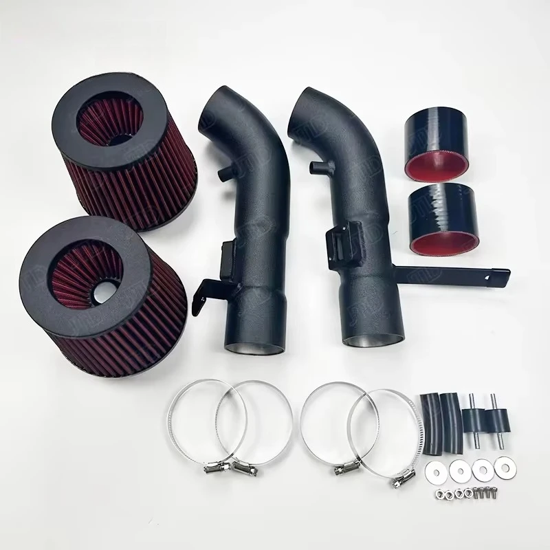 Polished Aluminum Black Powder Coated Cold Air Intake Kit  for Infiniti G35 Sedan 3 2007-2008  Black Short RAM