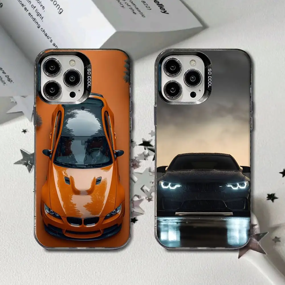 B-Blue Red Car for B-Bmwes-S For iPhone 17,16,15,14,13,12,11,X,8,7,Pro,Max,Plus,SE4,Air,Mini Matte Durable Shell