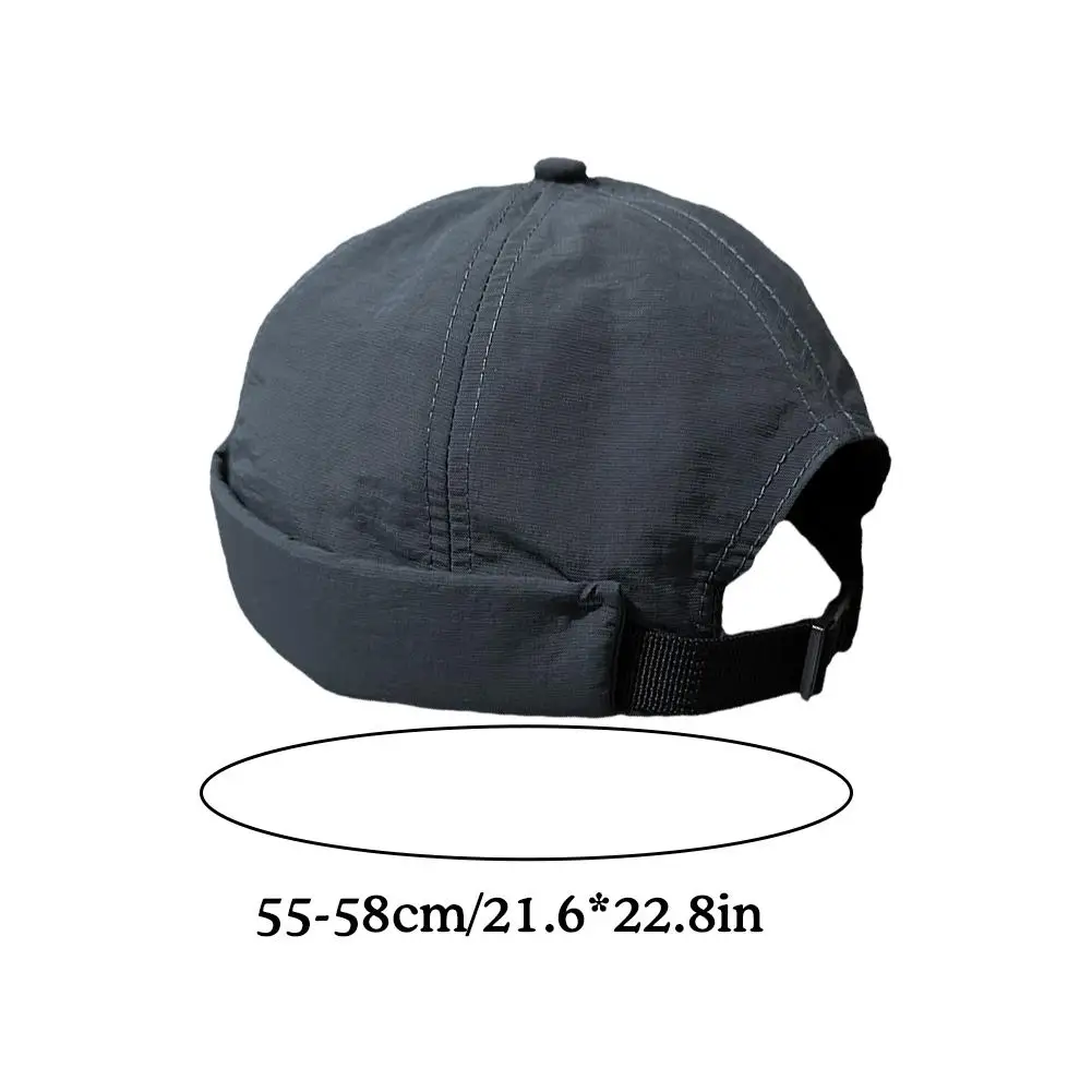 Quick Dry Brimless Hat Lightweight Daily Beanie Mesh Beanie Docker Cap Sailor Rolled Cuff Harbour Hat Casual Skullcap