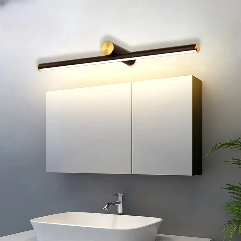 Luz LED frontal moderna para espejo, lámpara blanca y negra para decoración del Hogar, baño, lavabo, tocador, cocina, iluminación de pared, 40/60cm