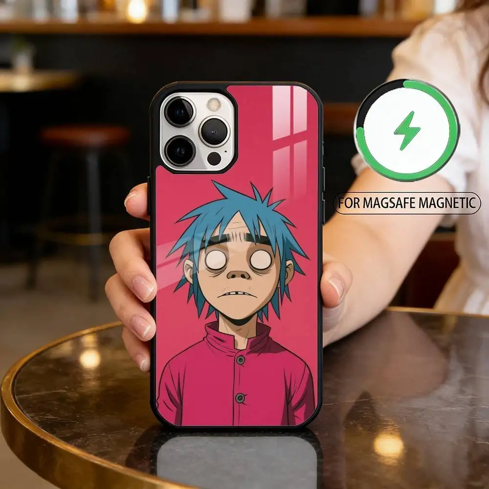 A-Anime G-Gorillaz Magnetic For Magsafe Wireless Charging Phone Case For iPhone17,16,15,14,13,12,11 Plus,Pro Max