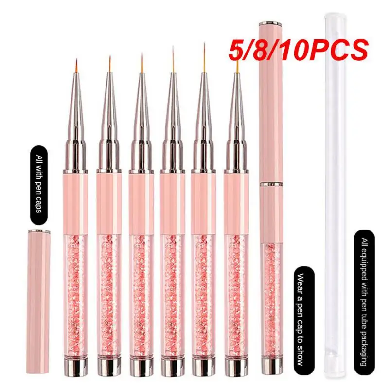 5/8/10PCS Nail Painting Brush 3d Painting Easy To Use Pull Pen Creative Manicure Tools Manicure Brush Multipurpose