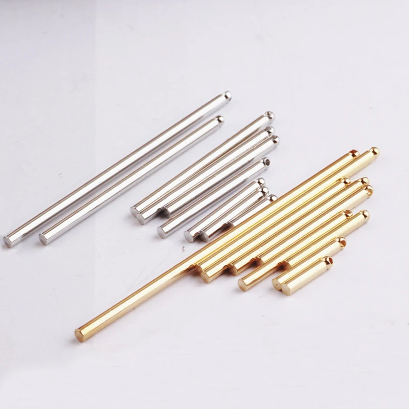 

10Pcs Brass Vertical Bar Round Strips Long Single Charms Pole Stick for DIY Necklace Bracelets Earrings Jewelry Making Findings