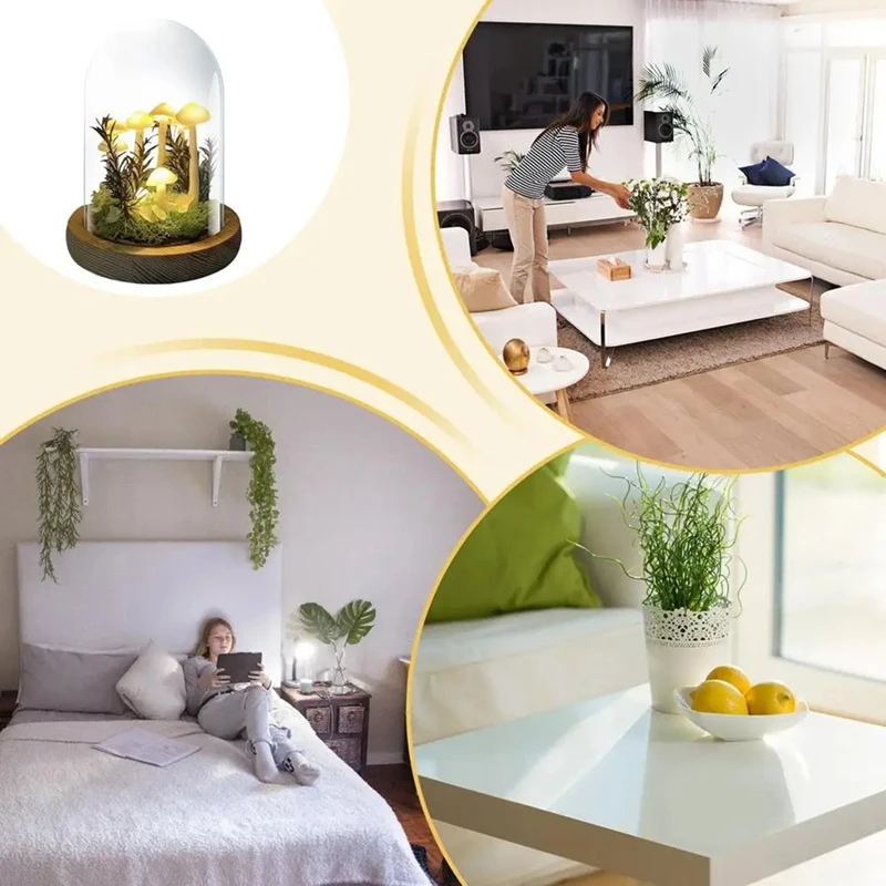 A01F-Small Mushroom Lamp Handmade Mushroom Night Light Novelty Nightlight Project Small Mushroom Lamp Arts And Crafts