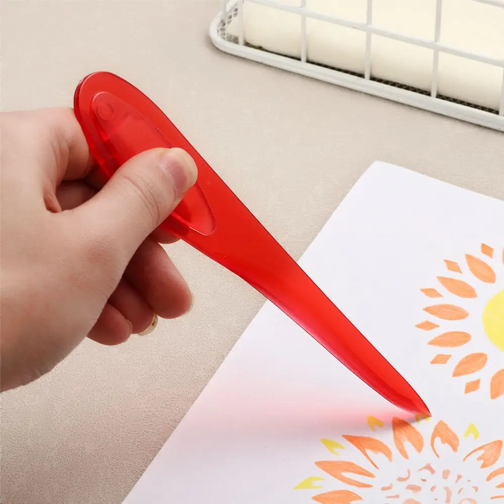 1Pc Colorful Quilting Plastic Sew Paper Cutter Point Tuner Mark Presser Tool Sewing Tools Seam Creaser