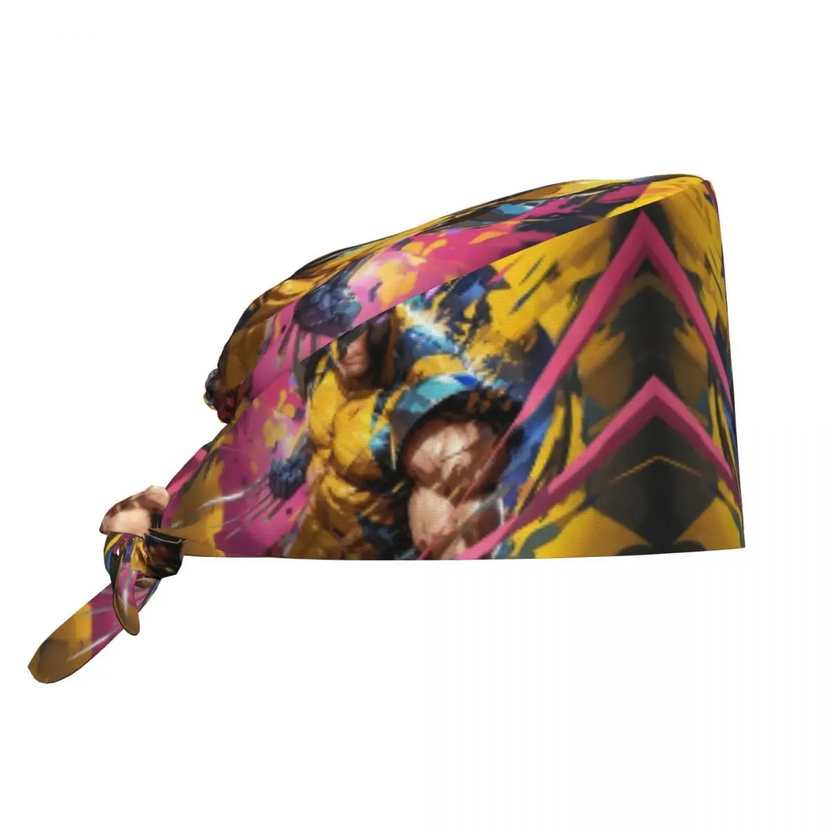 

Custom Wolverine Cool Superhero Working Hat Women Men Cool Movie Scrub Caps Scrub Nursing Doctor Surgeon Cap for Dentist