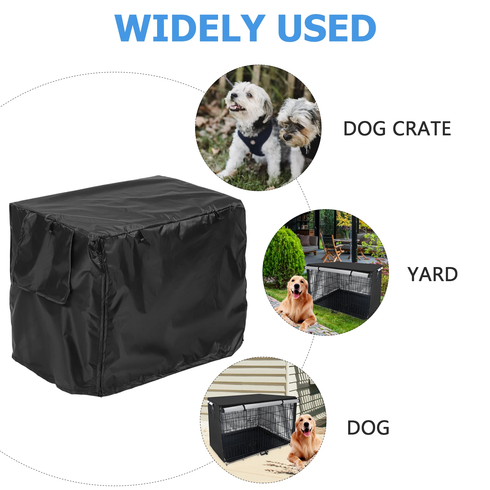 

Pet Crate Dog Crate Cover Privacy Dog Kennel Windproof Protector Oxford Cloth Lightweight Durable Easy Use Outdoor Toy