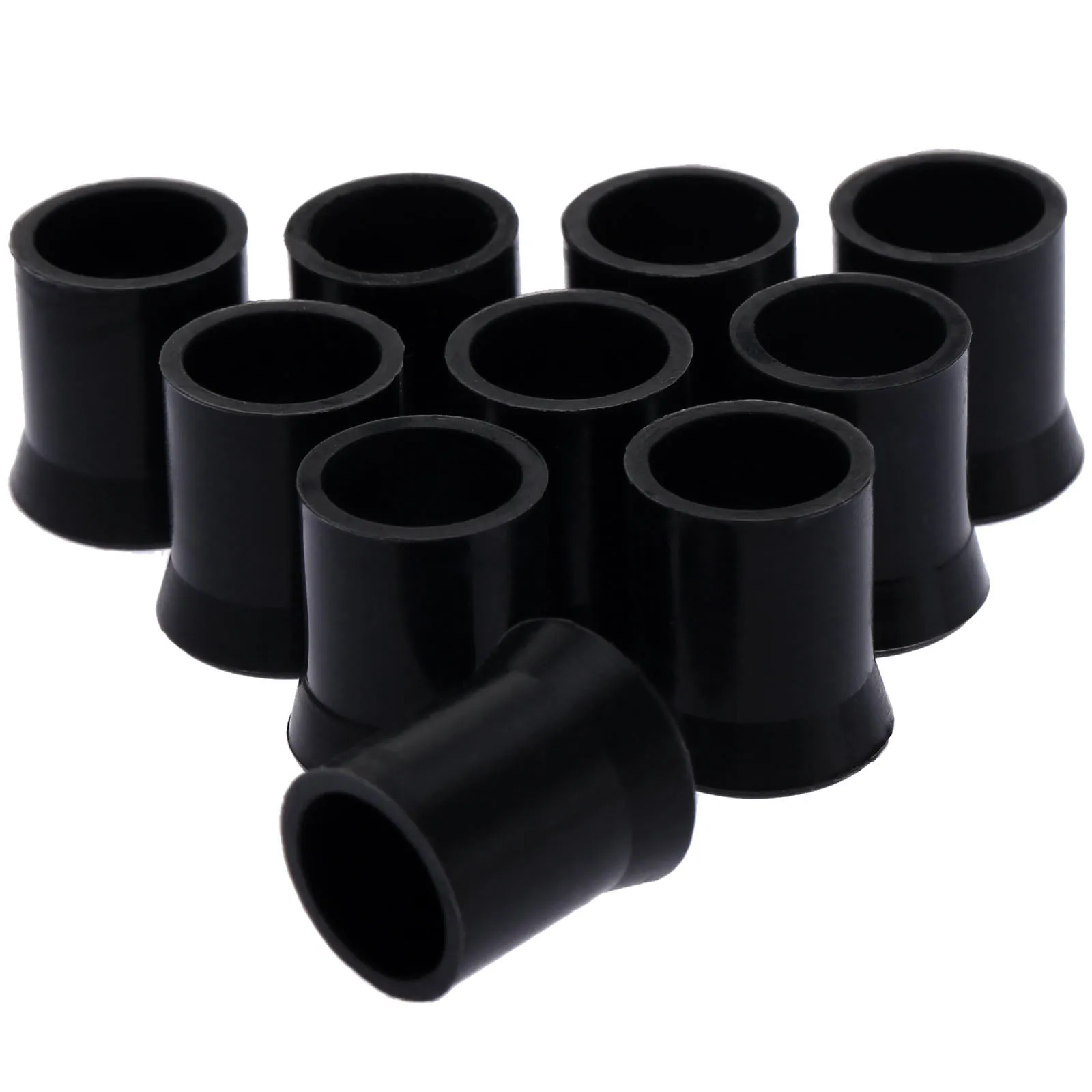 20Pcs/set Rubber Tobacco Pipe 11mm Dia. Smoking Tip Black Grips Smoke Mouthpiece Stem Silicone Ring Protective Sleeve 1.7cm