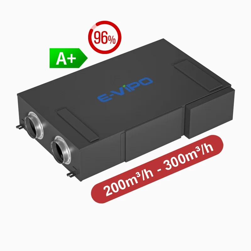 

EVIPO ERV Energy Saving HRV Fresh Air Ventilation System Ceiling Mounted MVHR CE LVD EMC Heat Recovery Unit HVAC System Part