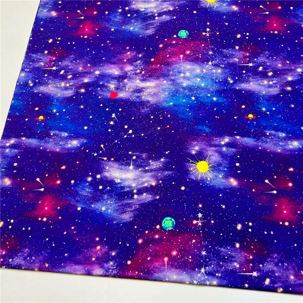 Starry constellations Space cotton fabric Sewing Quilting Needlework Material DIY Handmade Lolita skirt turban