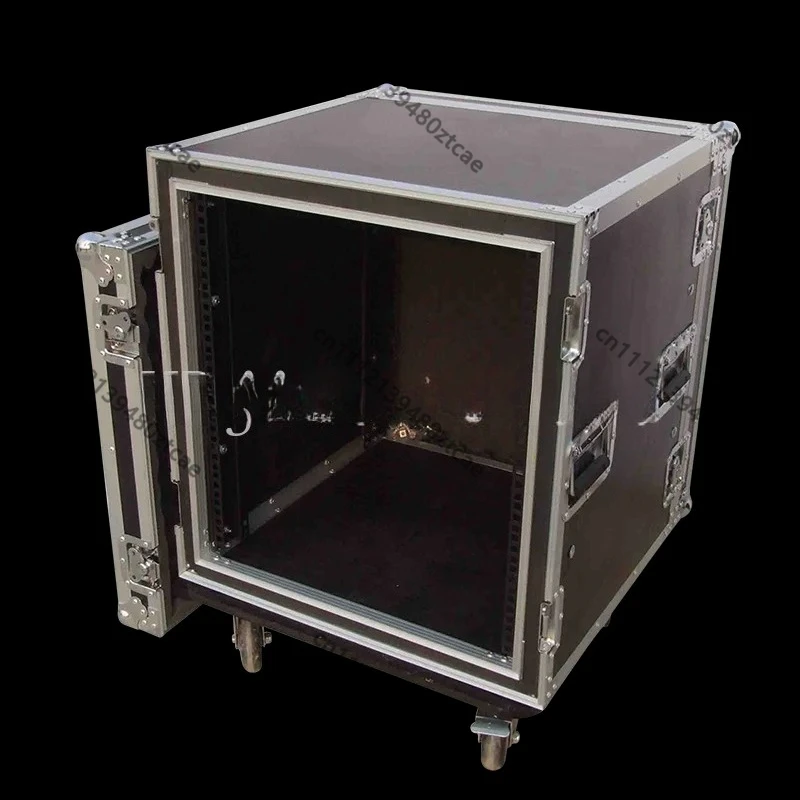 12U 16U Double Door Shockproof Audio Flight Rack Case, DJ Mixer Amplifier Sound Equipment Storage Protection Equipment - view 3