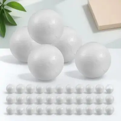 

50pcs Foam Craft Balls 6Cm White Polystyrene Solid Spheres For Diy Wedding Christmas Party Decorations Modeling Handicrafts