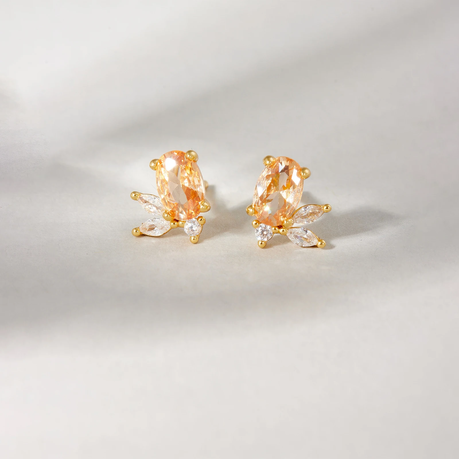 VEWANT 925 Sterling Silver Oval Aquamarine Champagne Zircon Clear Marquise Stud Earrings 2026 Luxury Wedding Fine Jewelry Gift