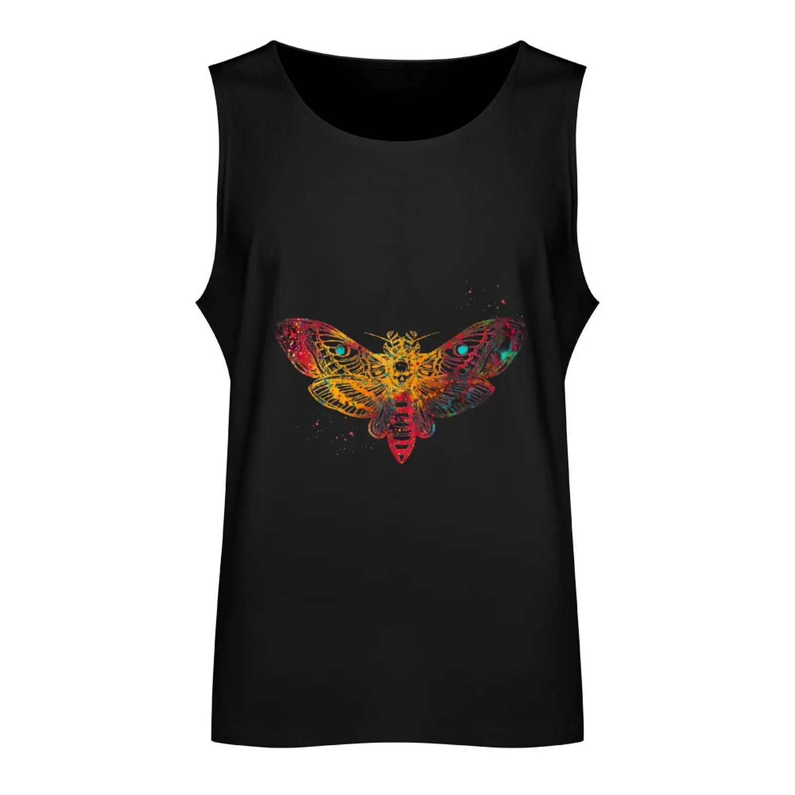 Death's head, Moth poster Tank Top sports suits muscle t-shirt Man gym clothes sleeveless t-shirts for men