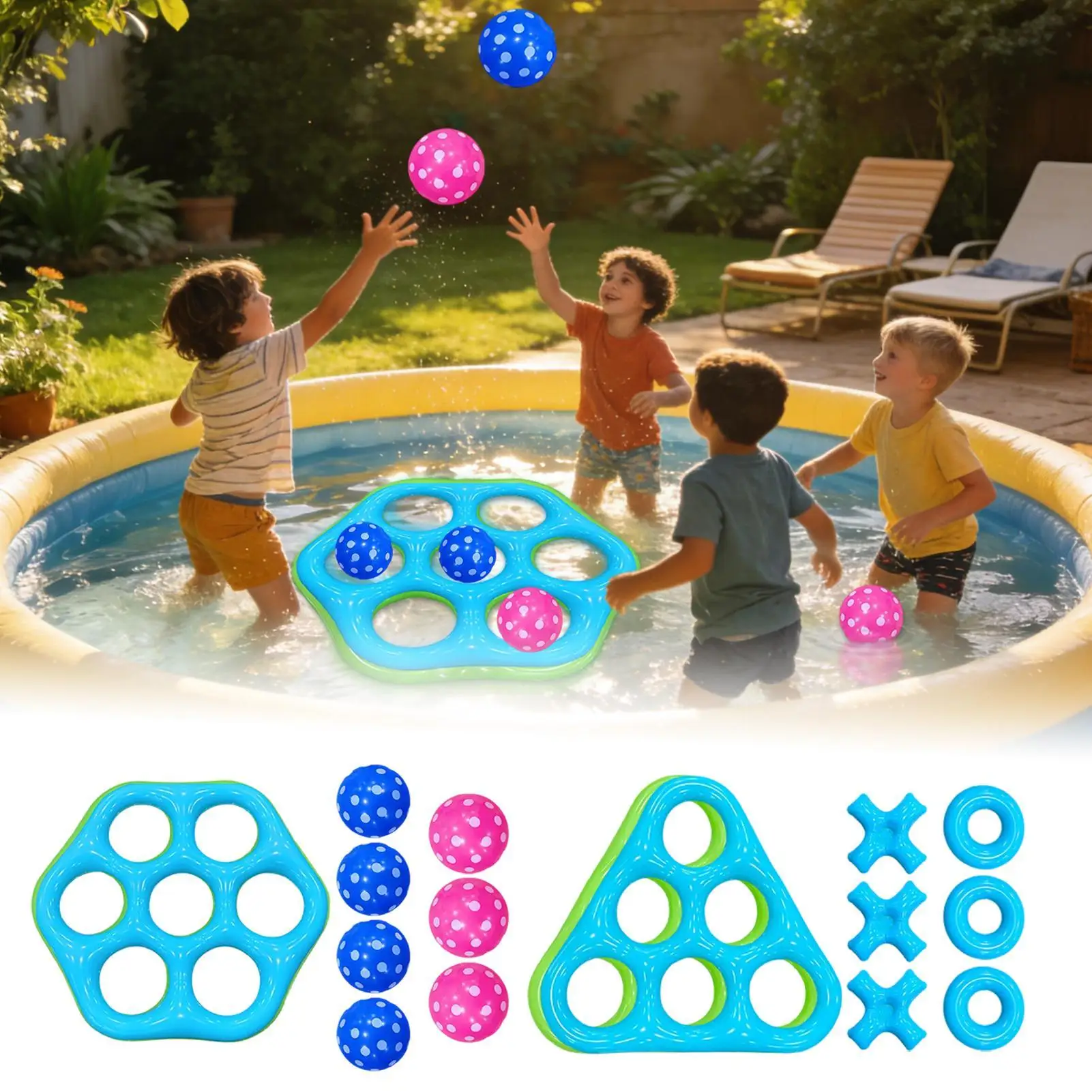 

Игра для бассейна: гексагональные кольца для метания, игра в кольцеброс для пляжа, озера, двора, вечеринок, отпуска, семейных путешествий
