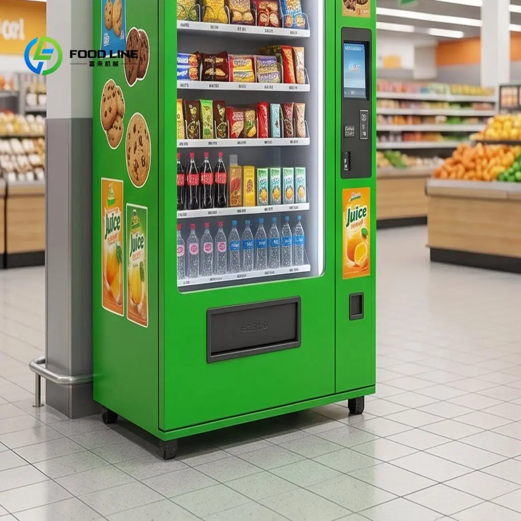 OEM LED Low Power Lighting Display Custom Size Drink Snack Vending Machine Customizable