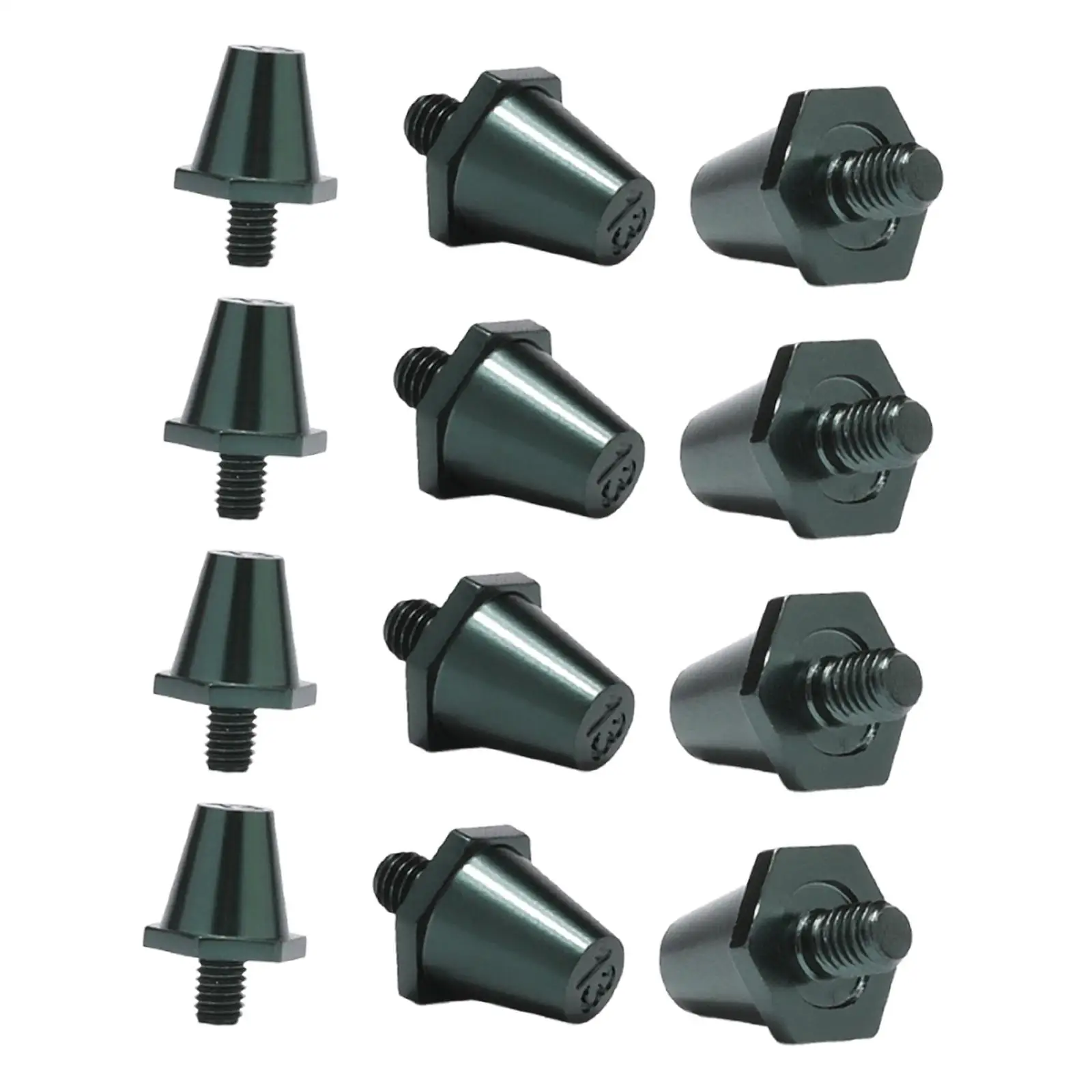 12Pcs 축구 부츠 스파이크 교체 스터드 회사 지상 스포츠 실내 옥외에 대 한 휴대용 Nonslip 축구 스터드