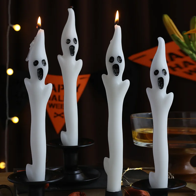 Halloween Explosion Geist Lange Stange Kerze Atmosphäre Arrangement Kerze Party Dekoration Atmosphäre Duftkerze