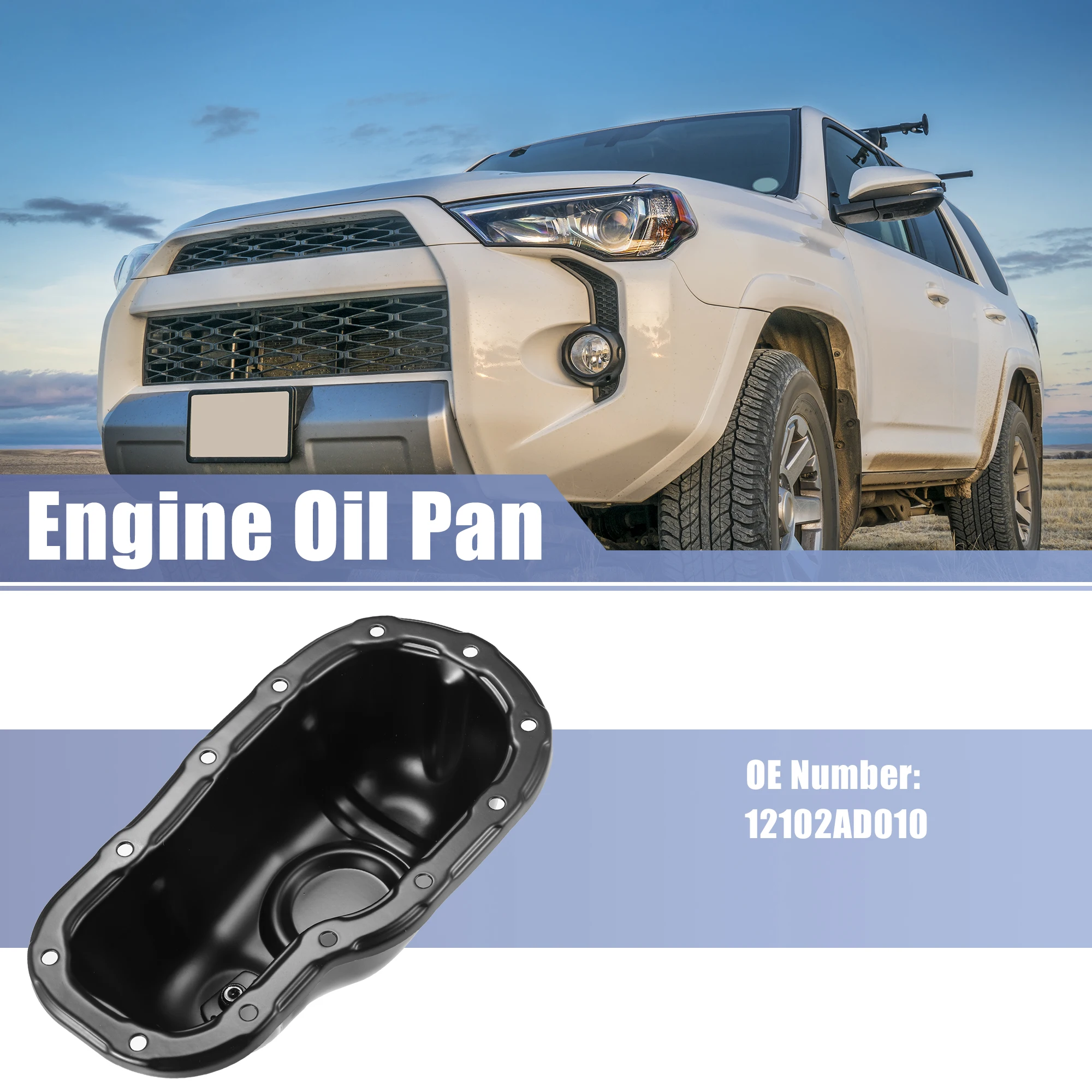 X Autohaux Engine Oil Pan No.12102AD010 for Toyota 4Runner 2003-2023 for Toyota Tacoma 2005-2015 for Toyota FJ Cruiser 2007-2014