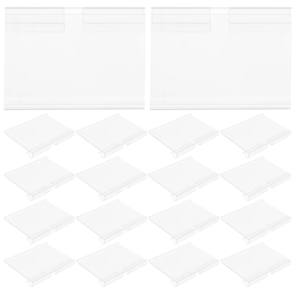 100pcs Label Holders For Shelves Clear Shelf Label Clips Price Stand Retail Sign Display Merchandise Tag Holder Shelf Price Sign