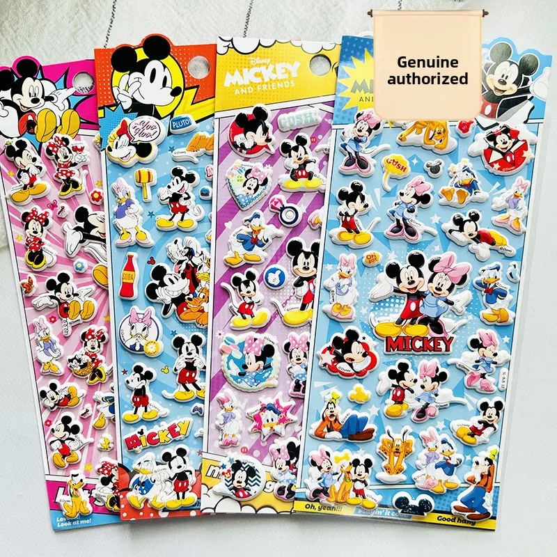 

Genuine Disney Mickey sticker, cute Minnie and Donald Duck 3D bubble stickers, children's reward foam stickers and murals.