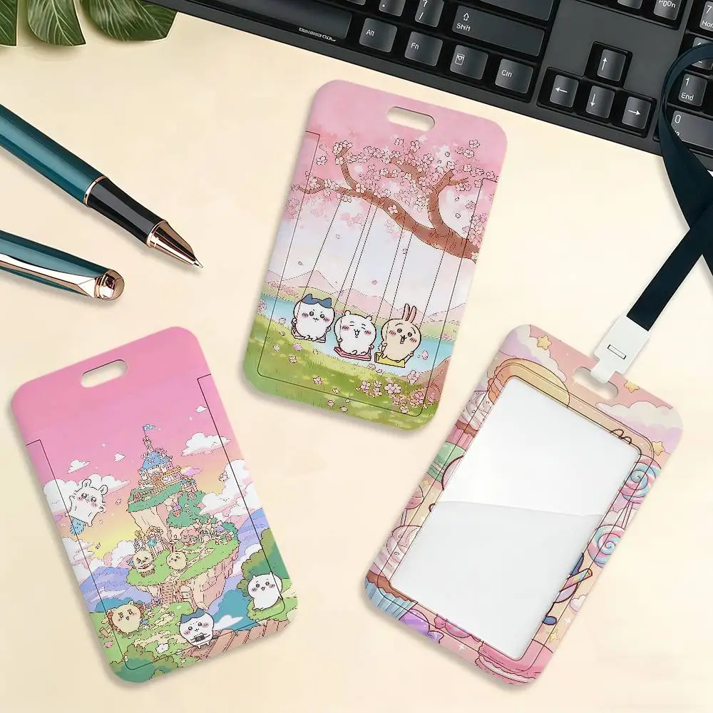 Cartoon C-Chiika-waES Cute Card Holder Cardcase Bank Credit Student ID Subway Work Permit Badge Holder