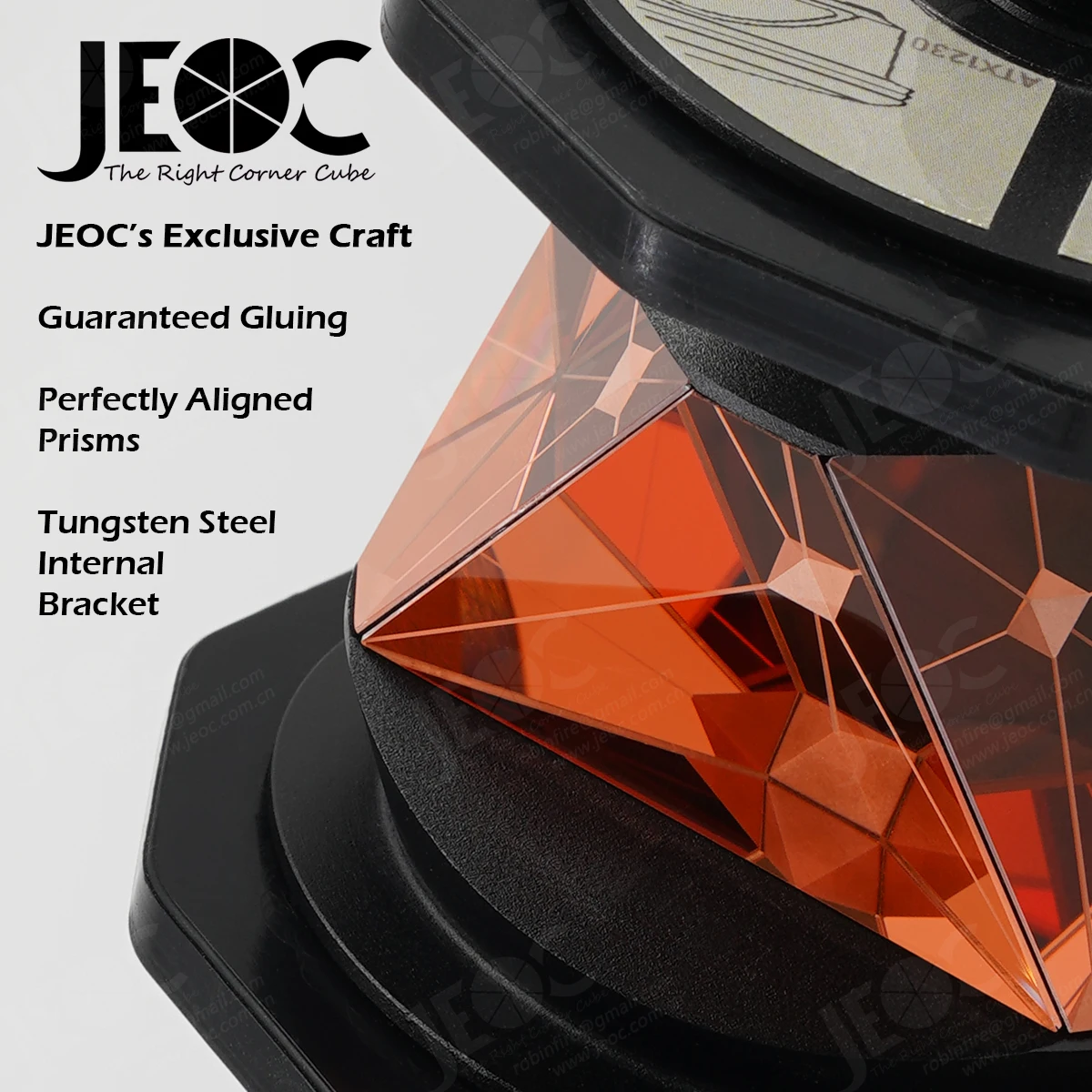 JEOC MPR122, Accurate 360 Degree Reflective Prism for Leica ATR Total-station Accessories Topography Survey Copper Coated