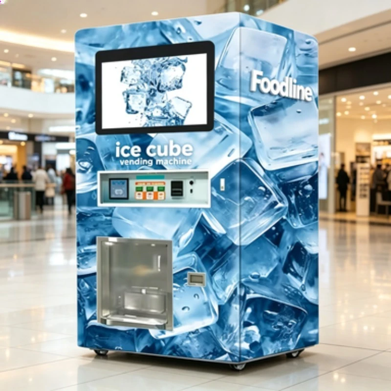 FL Smart 24-hour RO Water Vending Machine Automatic Ice Vending Machine Ice Cube Vending Machine