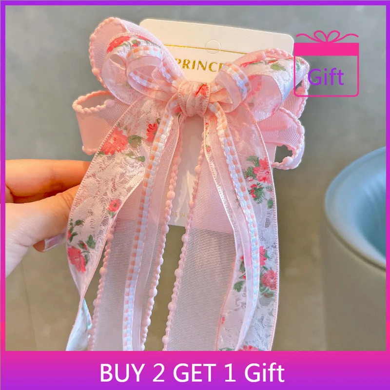 

Детские заколки для волос, новинка 2024, аксессуары для волос в стиле бохо для девочек, мягкая лента с бантом, пастельные повязки на голову принцессы для ежедневного использования