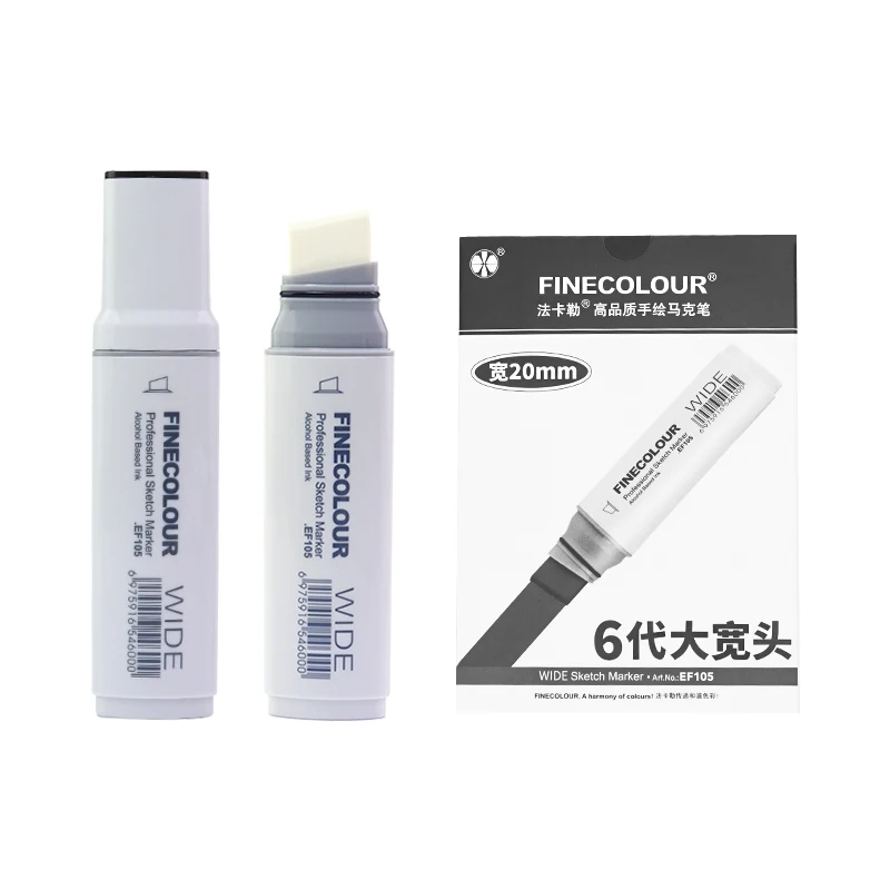 Finecolour EF105 72 colors/set Wide Markers Alcohol Line Sketch Markers Pen Drawing Special Refillable Marker Pen Set