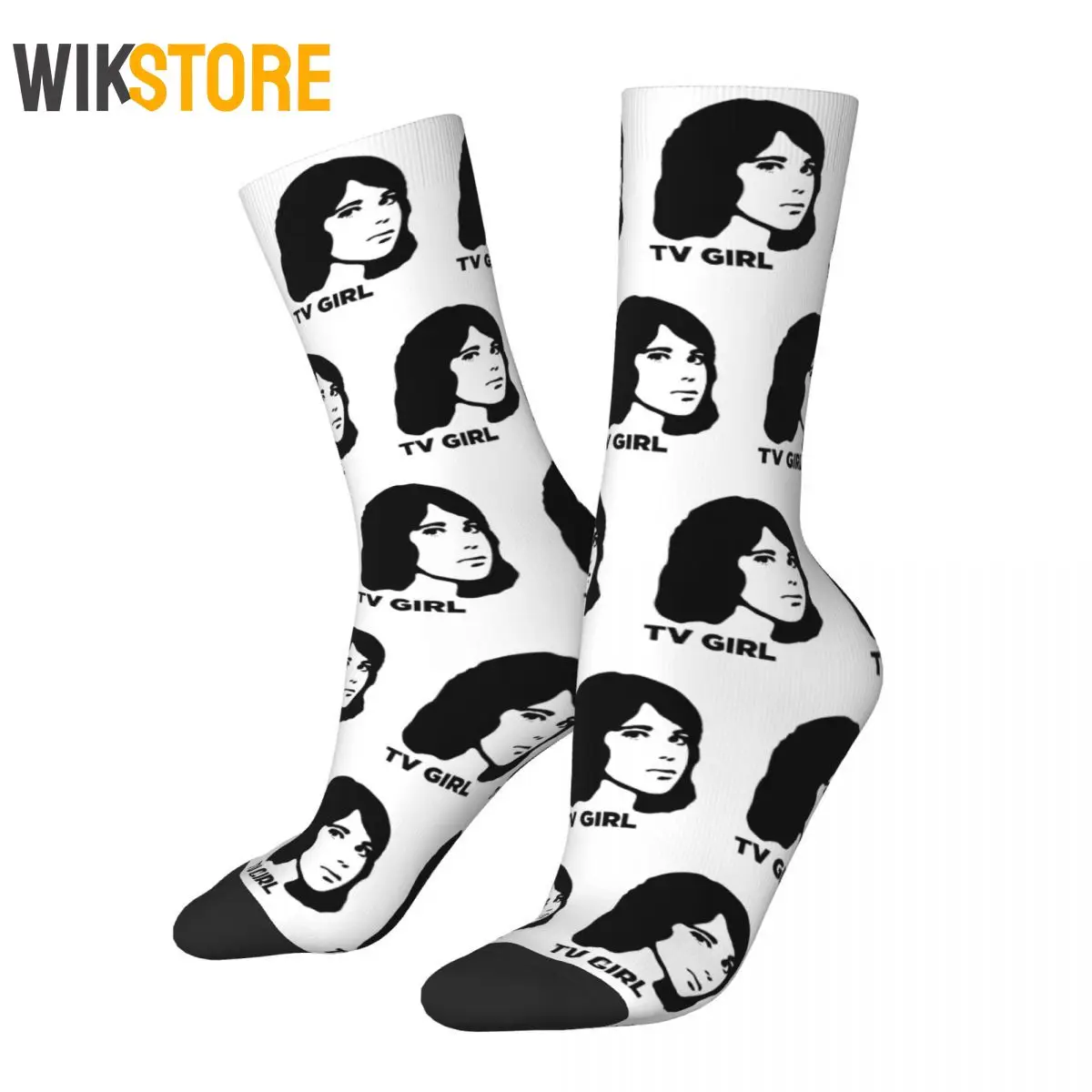 

Colorful Tv Girl Band Basketball Socks Fashion Funny Crazy Socks for Men Women Male Unisex Breathable Breathable Sock