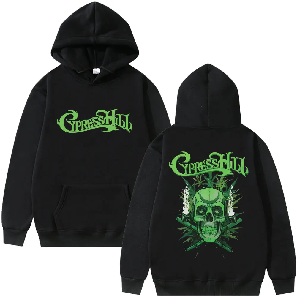 

Rapper Cypress Hill Skeleton Graphic Print Hoodie Men Women Hip Hop Oversized Streetwear Male Fashion Vintage Hooded Sweatshirt
