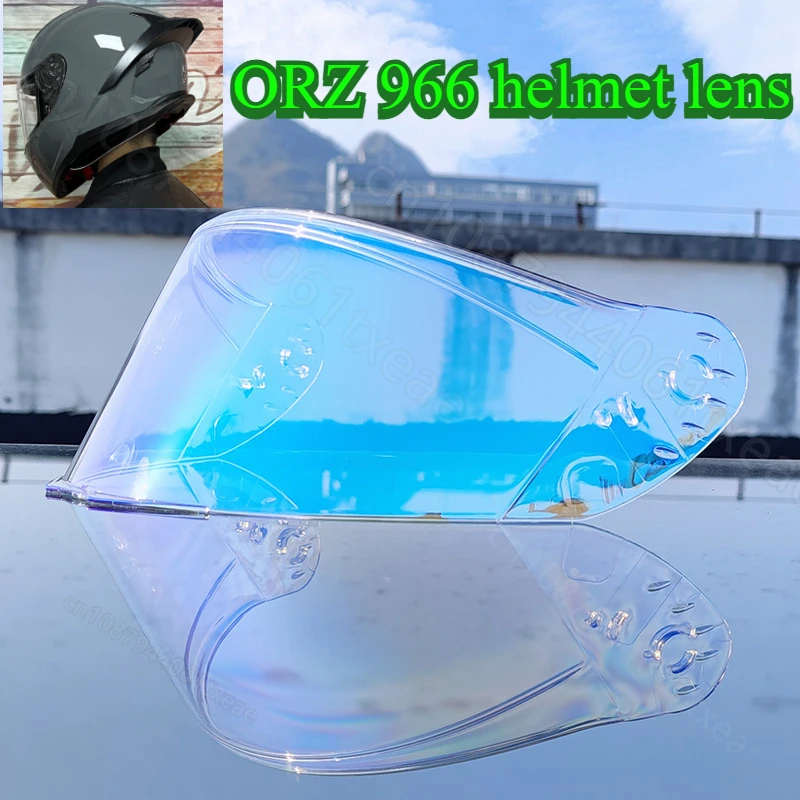 ORZ 966 helmet lens transparent brown silver plated colored iridescent mirror motorcycle accessories helemt accesorios